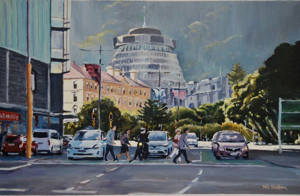 Dickson Phil Commuters Bunny Street Wellington feature